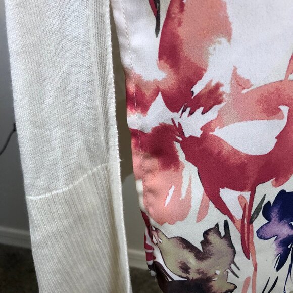 🌸 Dana Buchman Floral Drape Cardigan XL – Vintage-Inspired Soft Layering Piece - Picture 8 of 15